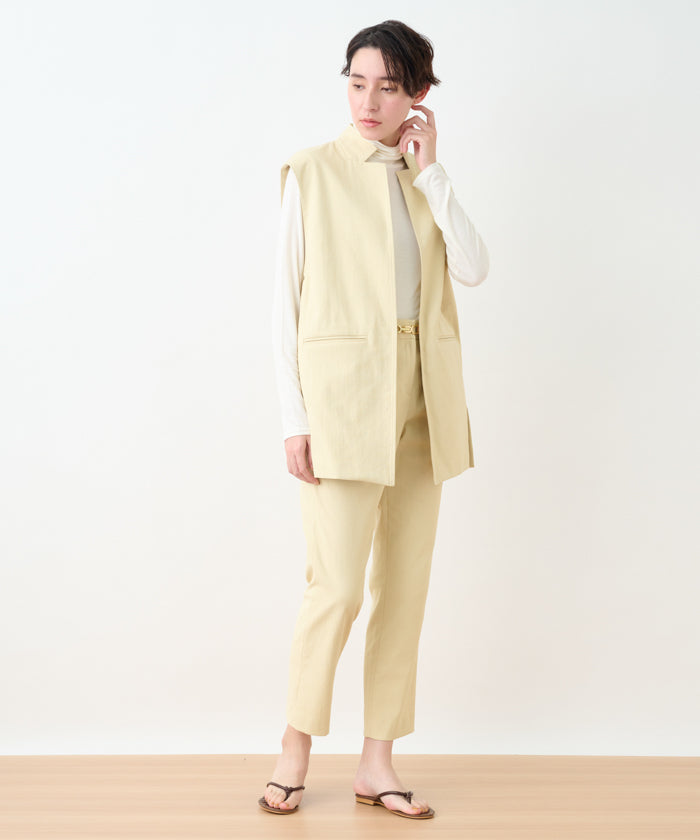 キャラ・オ・クルス CARA O CRUZ 洗えるロングジレ (イエロー) イエロー