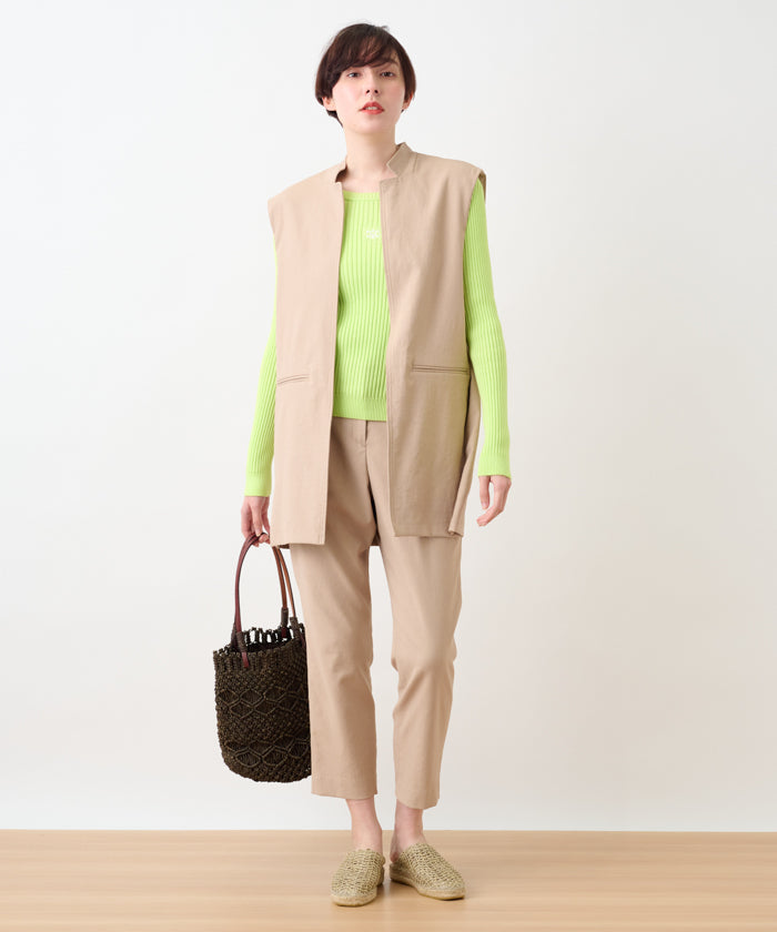 キャラ・オ・クルス CARA O CRUZ 洗えるロングジレ (イエロー) イエロー