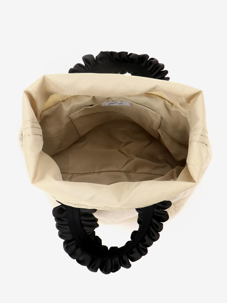 le.coeur blanc フリルハンドルボアトート