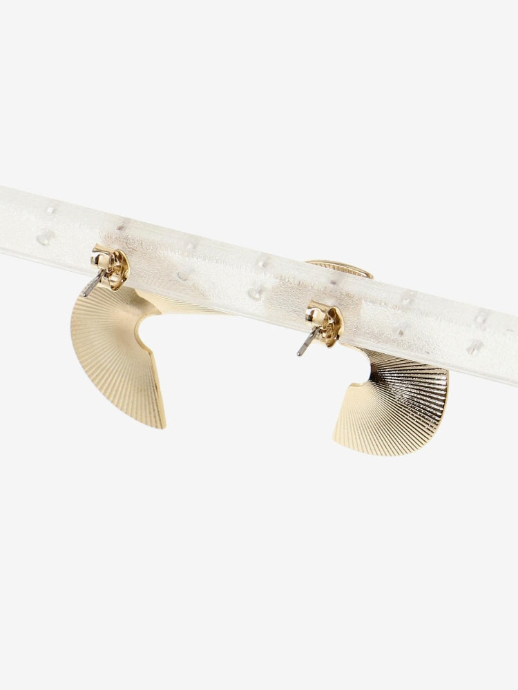 le.coeur blanc ニュアンスカーブモチーフピアス(ゴールド) ゴールド