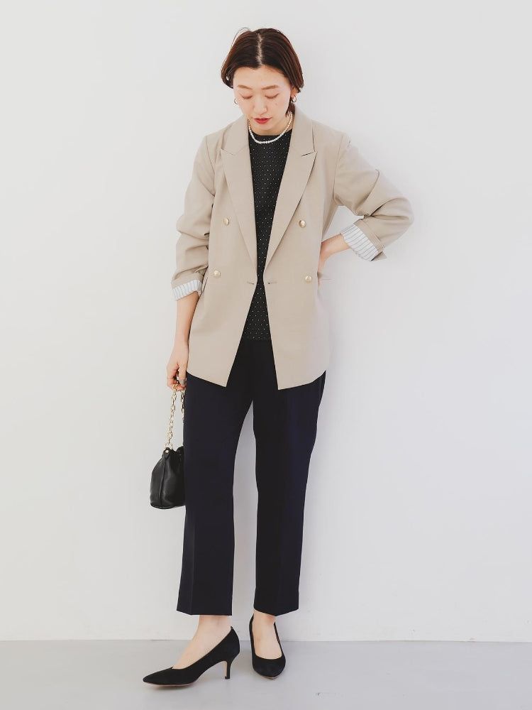 ルクールブラン le.coeur blanc 小花ラメジャガードプルオーバー (ブラック) ブラック