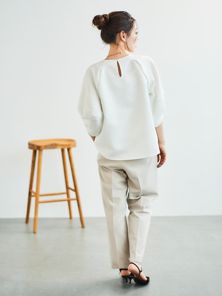 ルクールブラン le.coeur blanc 小花ラメジャガードプルオーバー (ブラック) ブラック