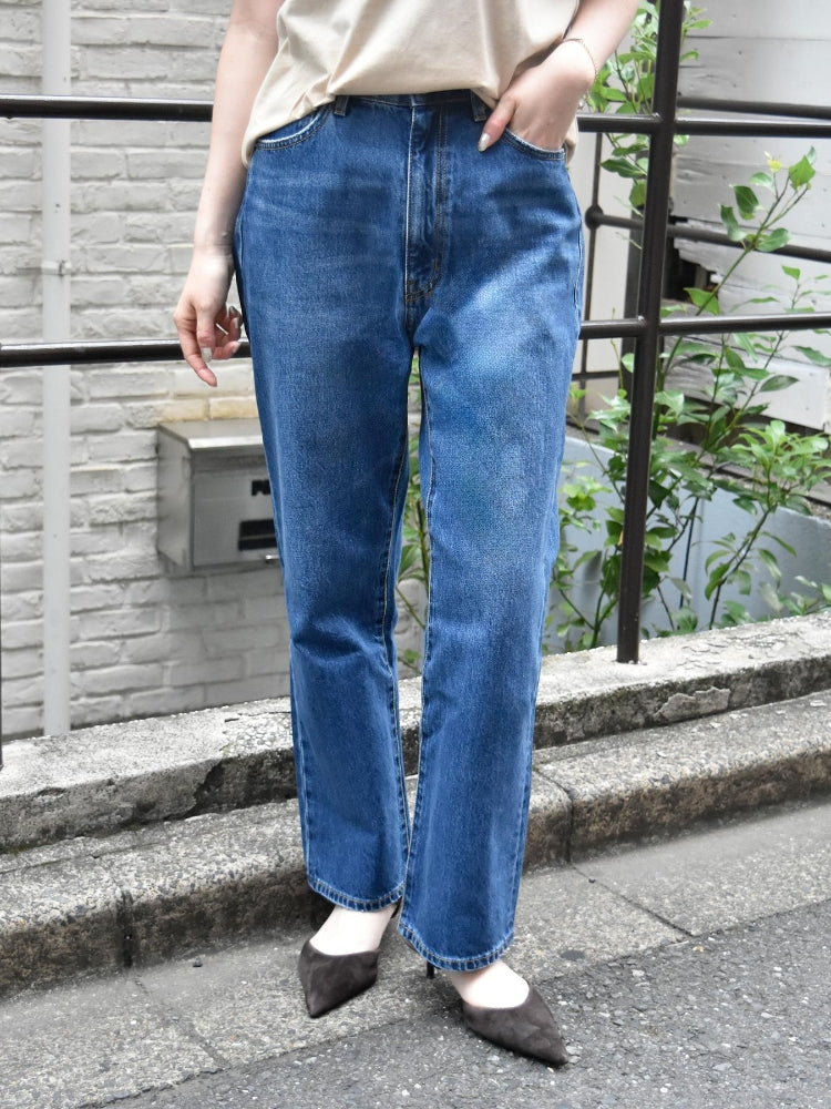 ルクールブラン le.coeur blanc オーセンティックストレートデニム (ネイビー) ネイビー