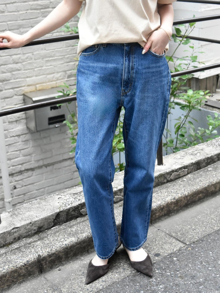 ルクールブラン le.coeur blanc オーセンティックストレートデニム (ネイビー) ネイビー