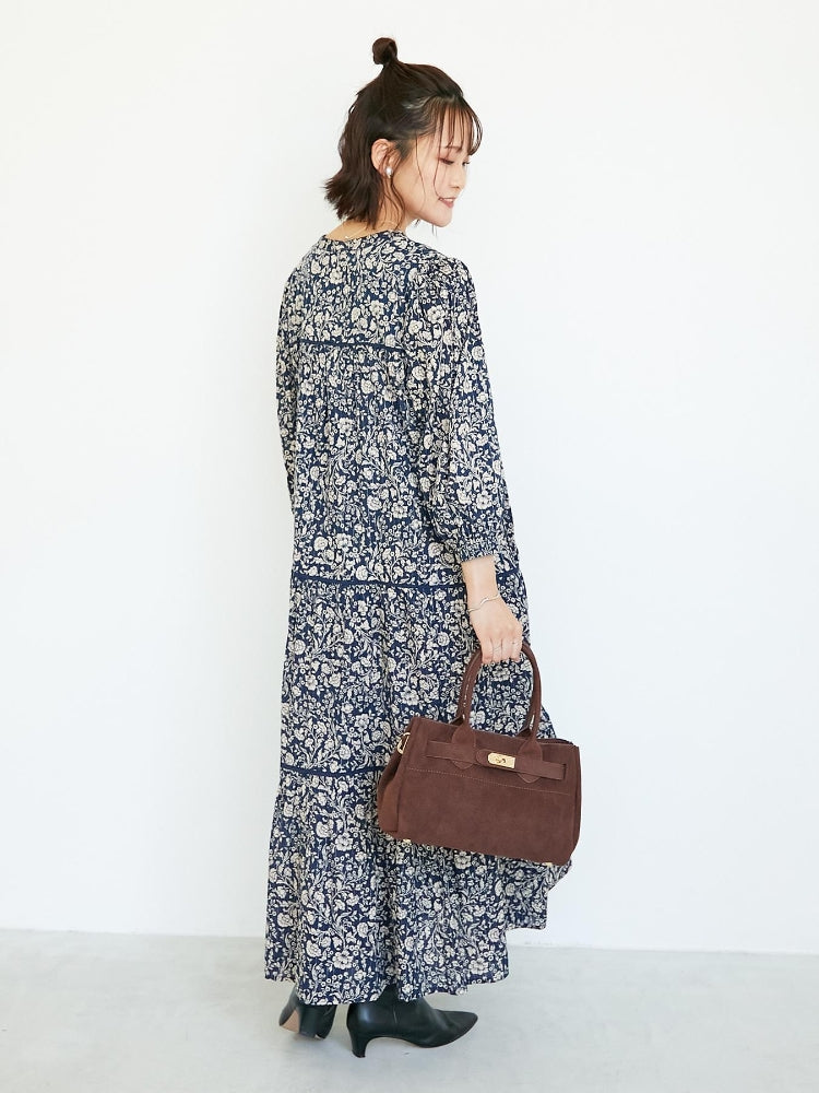 ルクールブラン le.coeur blanc スエードスクエアトート (ブラウン) ブラウン