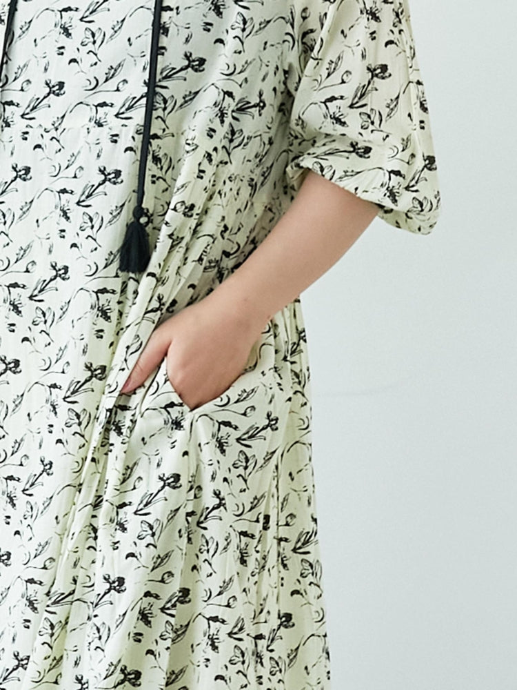 ルクールブラン le.coeur blanc フラワーモチーフスキッパーワンピース (ブラック) ブラック