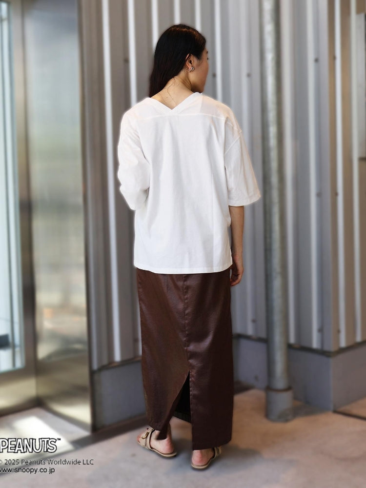 ルクールブラン le.coeur blanc 【PEANUTS】フットボールTシャツ (ホワイト) ホワイト