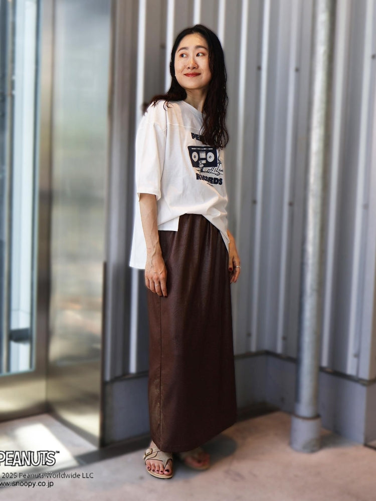 ルクールブラン le.coeur blanc 【PEANUTS】フットボールTシャツ (ホワイト) ホワイト