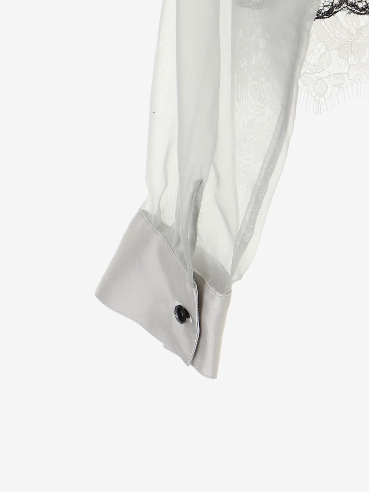 ルクールブラン le.coeur blanc MAISON MAVERICK レースクロップドブラウス