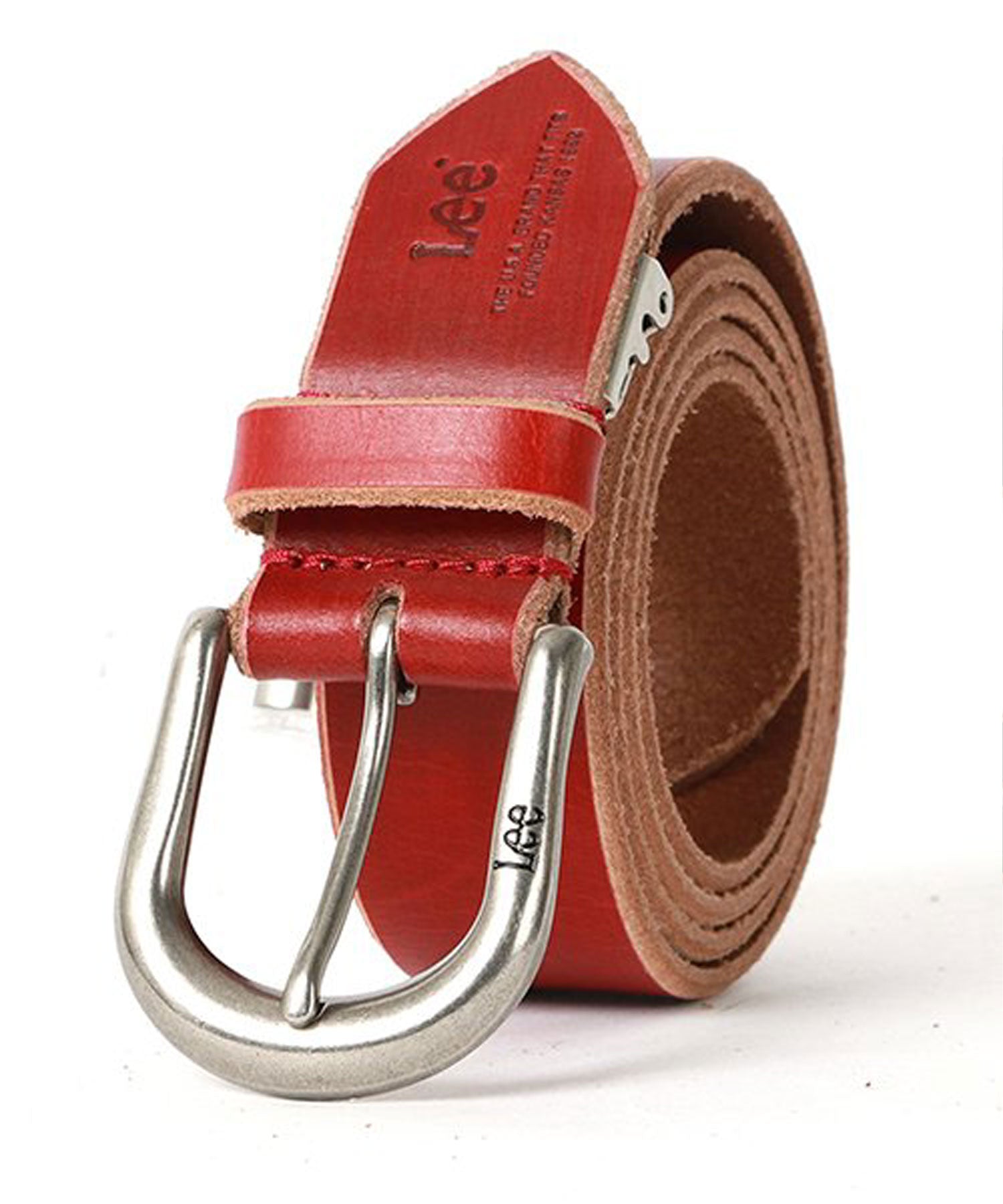 Lee Hand-Dyed Leather Belt 30mm Width / Men's Belt Genuine Leather Casual Denim Jeans American Casual Adult Leather