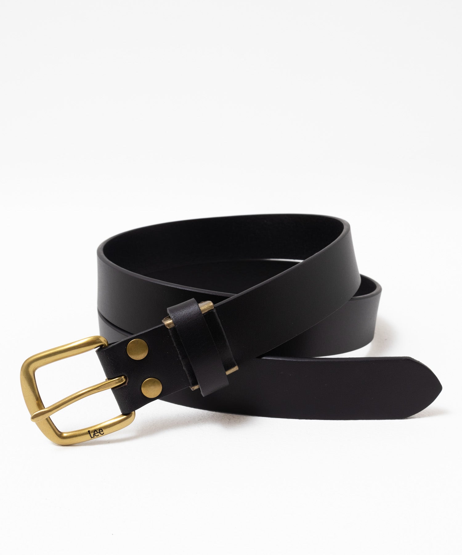 リー Lee 30mmナローレザーベルト (ブラック) ブラック