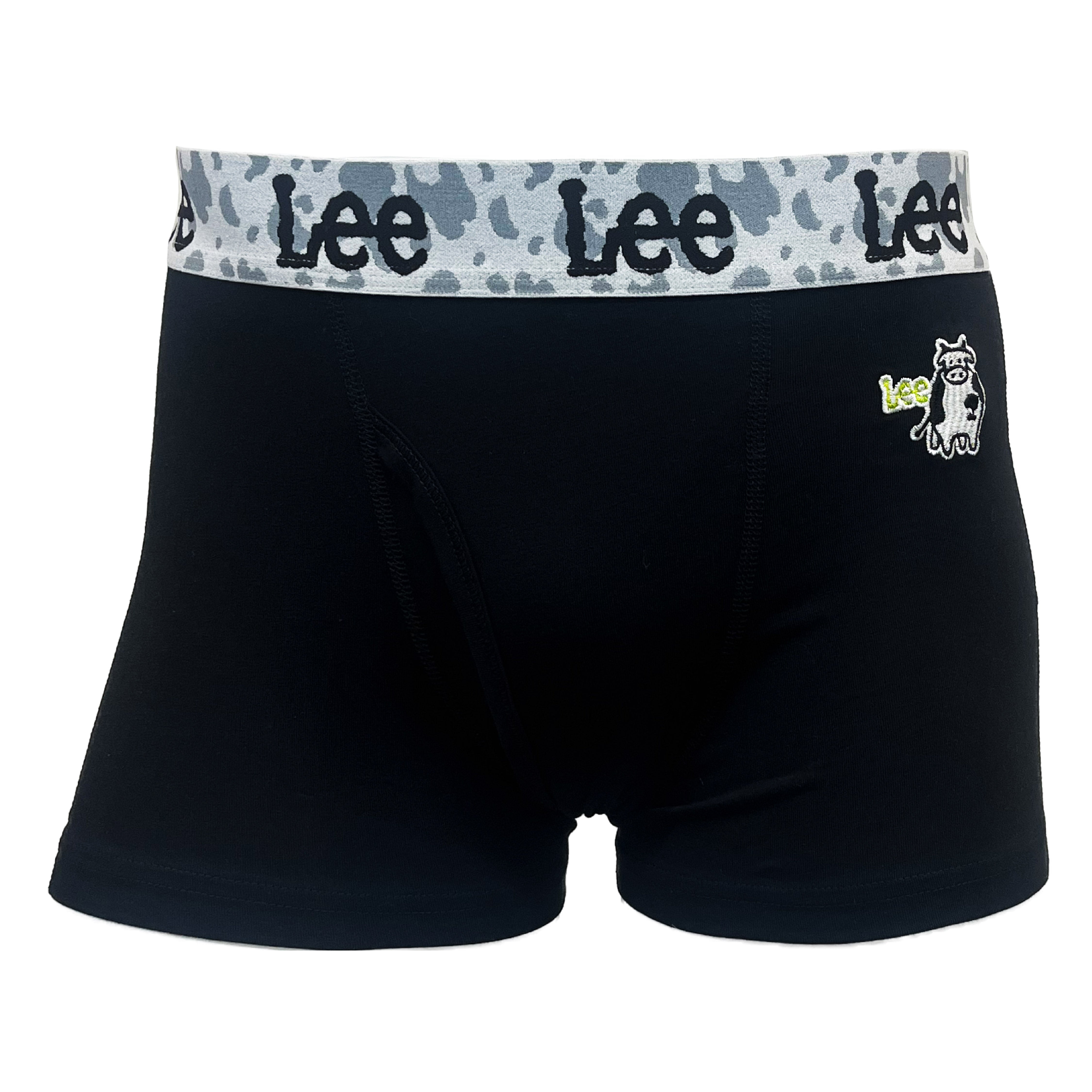 Lee Cow Pattern One-Point Embroidery Front-Opening Boxer Briefs [Non-R