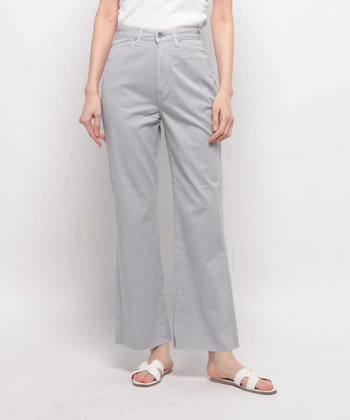 リー Lee #JEGGINGS COLOR SLIT FLARE 64,ライトグレー