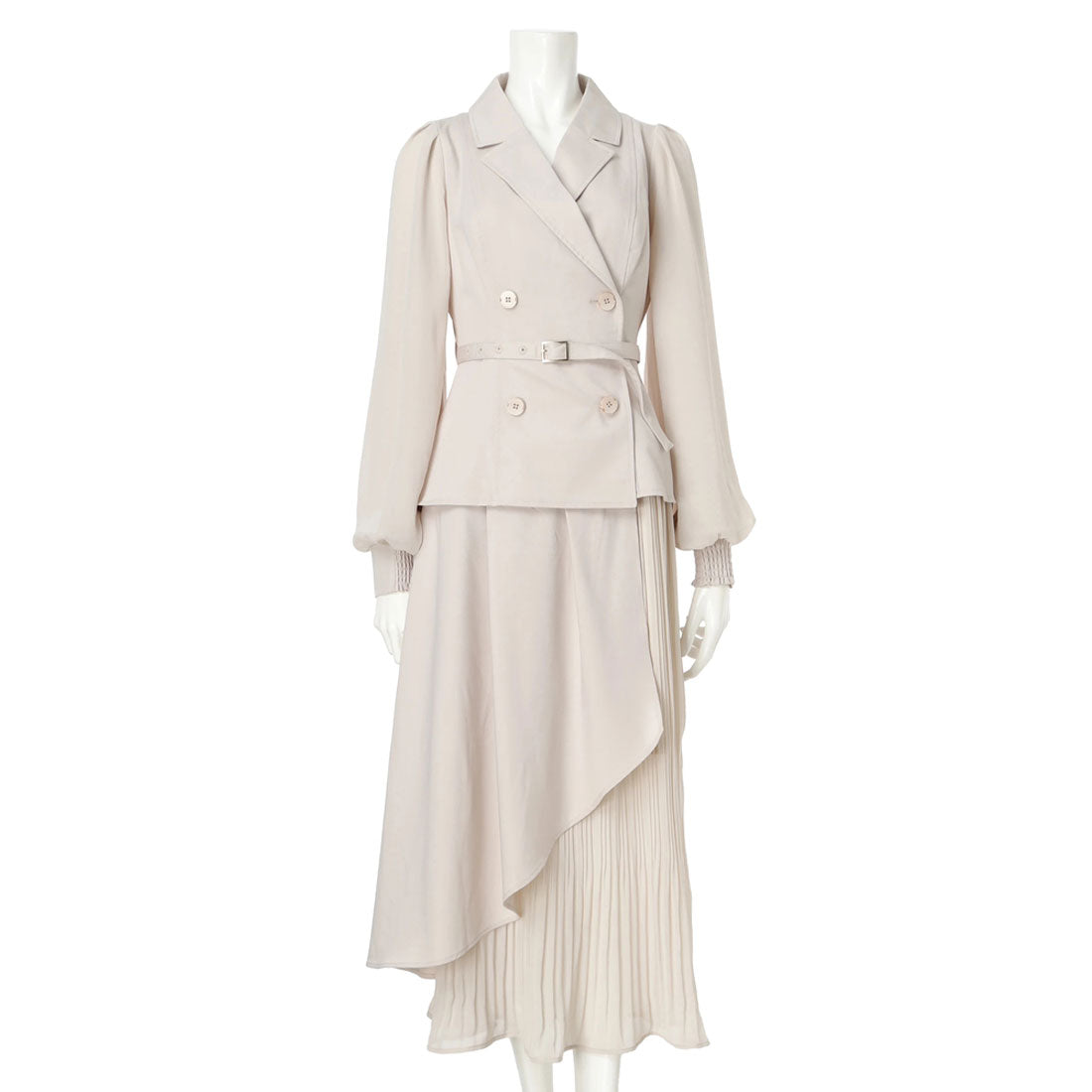 リップサービス LIP SERVICE ジャケットプリーツロングワンピース