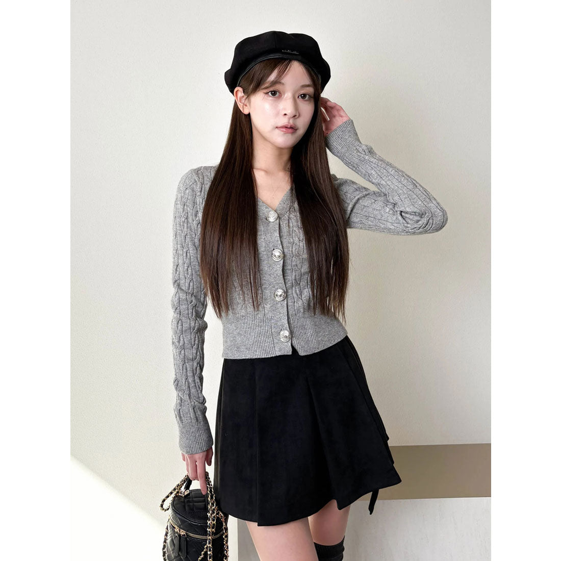 リップサービス LIP SERVICE ケーブルニットボタンカーディガン