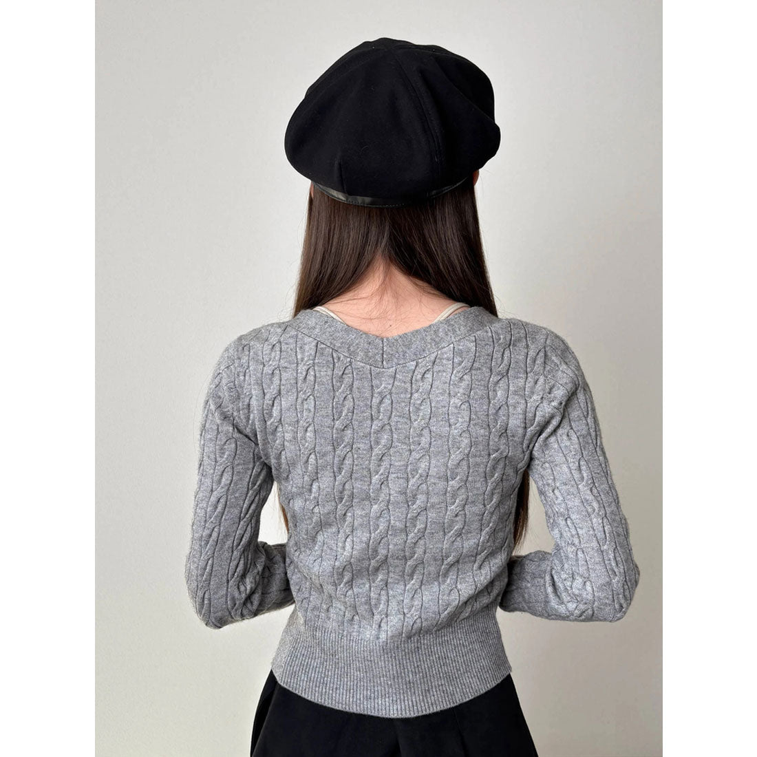 リップサービス LIP SERVICE ケーブルニットボタンカーディガン