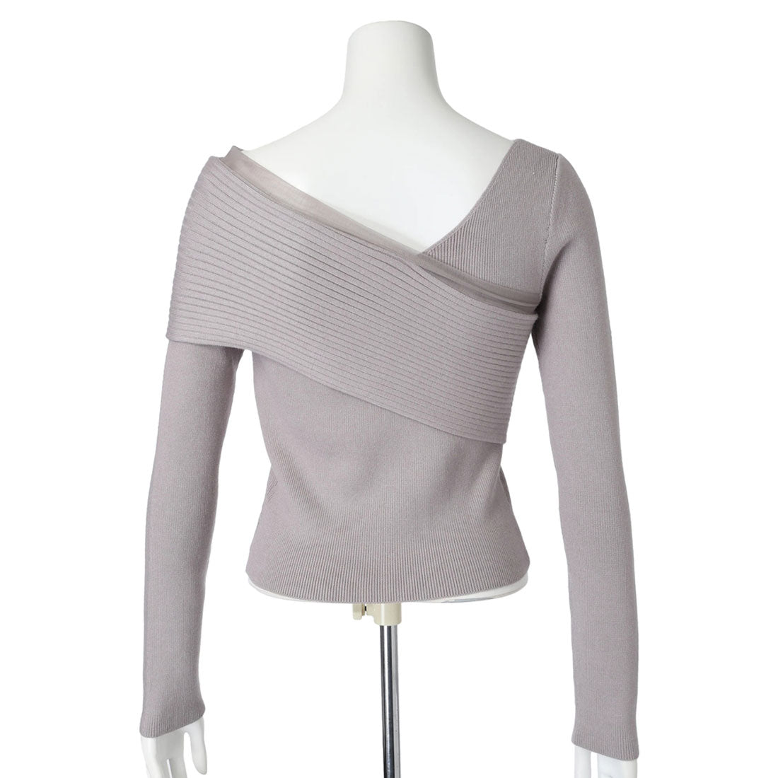 LIP SERVICE LIP SERVICE Sheer Line Asymmetric Shoulder Knit