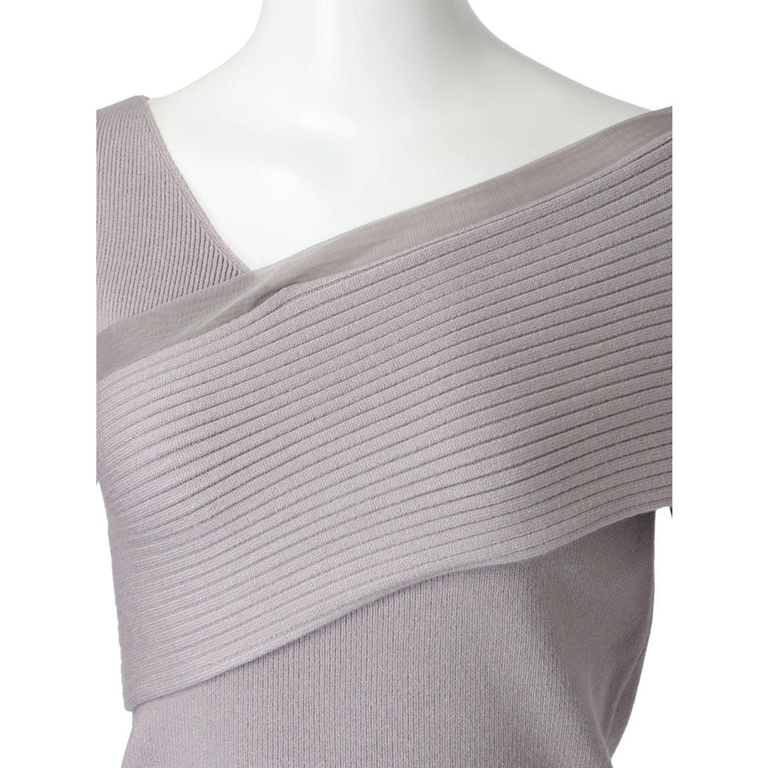 LIP SERVICE LIP SERVICE Sheer Line Asymmetric Shoulder Knit