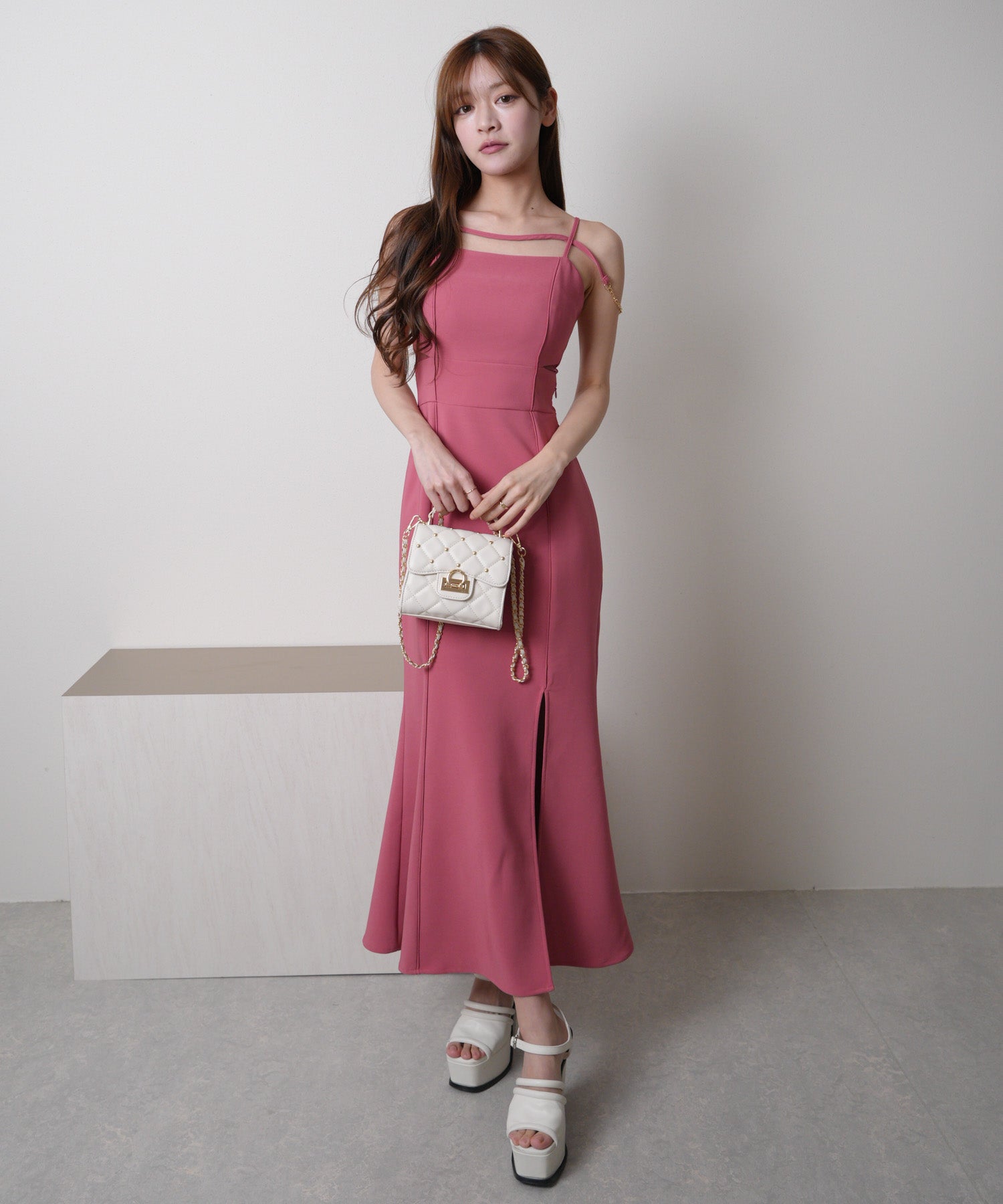 リップサービス LIP SERVICE サイドシアーマーメイドキャミワンピース (ローズ) ローズ