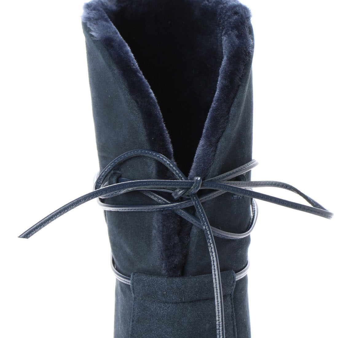 オールウェザーボア付ヒールミドルブーツ