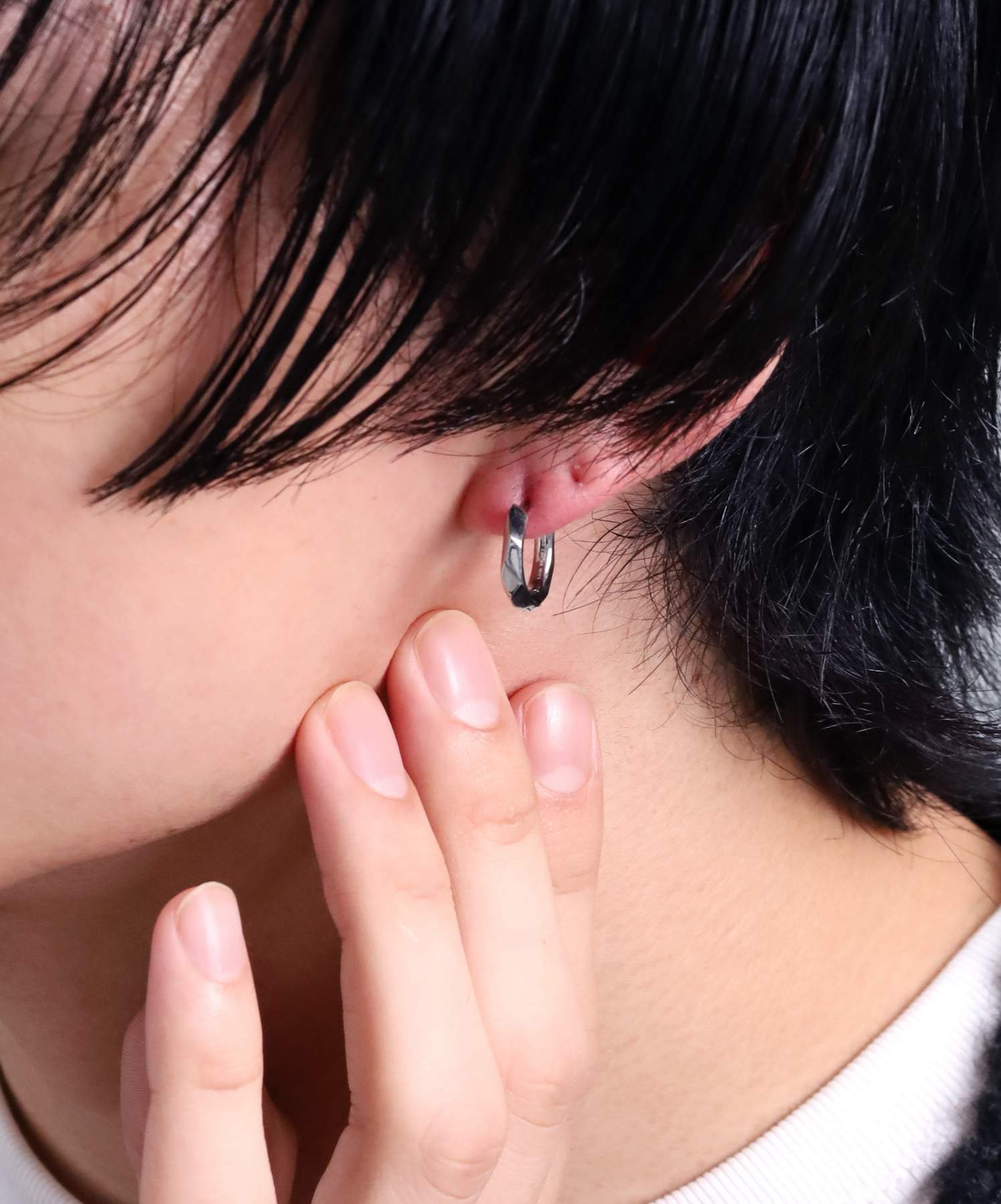 ライオンハート LION HEART 【限定展開】“LH-1”ディストーションフープピアス/サージカルステンレス(金属アレルギー対応) (シルバー) シルバー