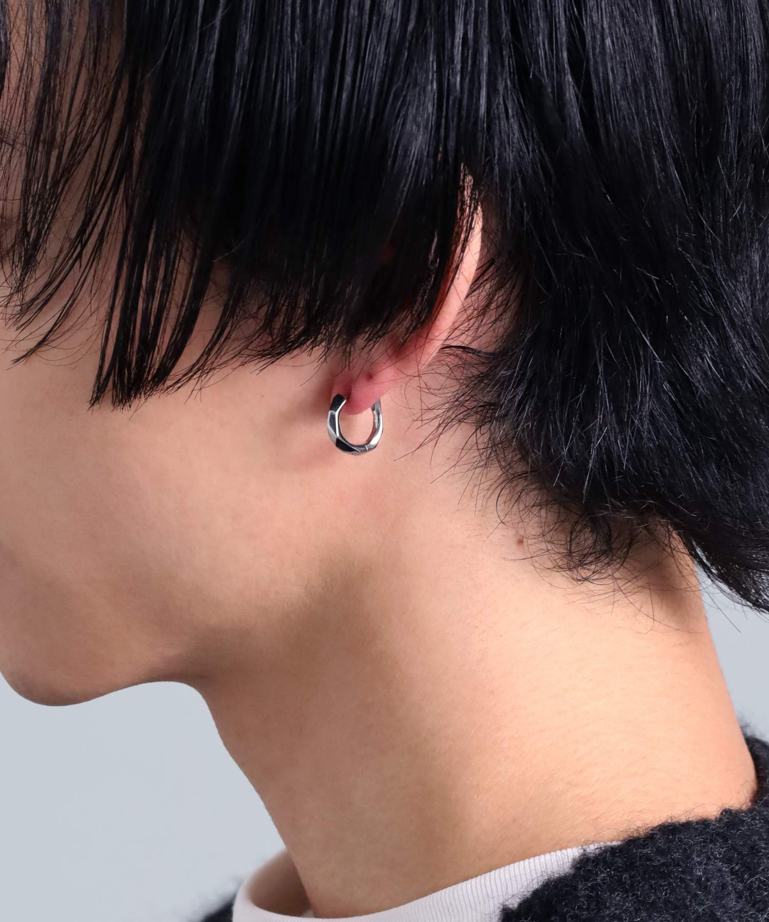 ライオンハート LION HEART 【限定展開】“LH-1”ディストーションフープピアス/サージカルステンレス(金属アレルギー対応) (シルバー) シルバー