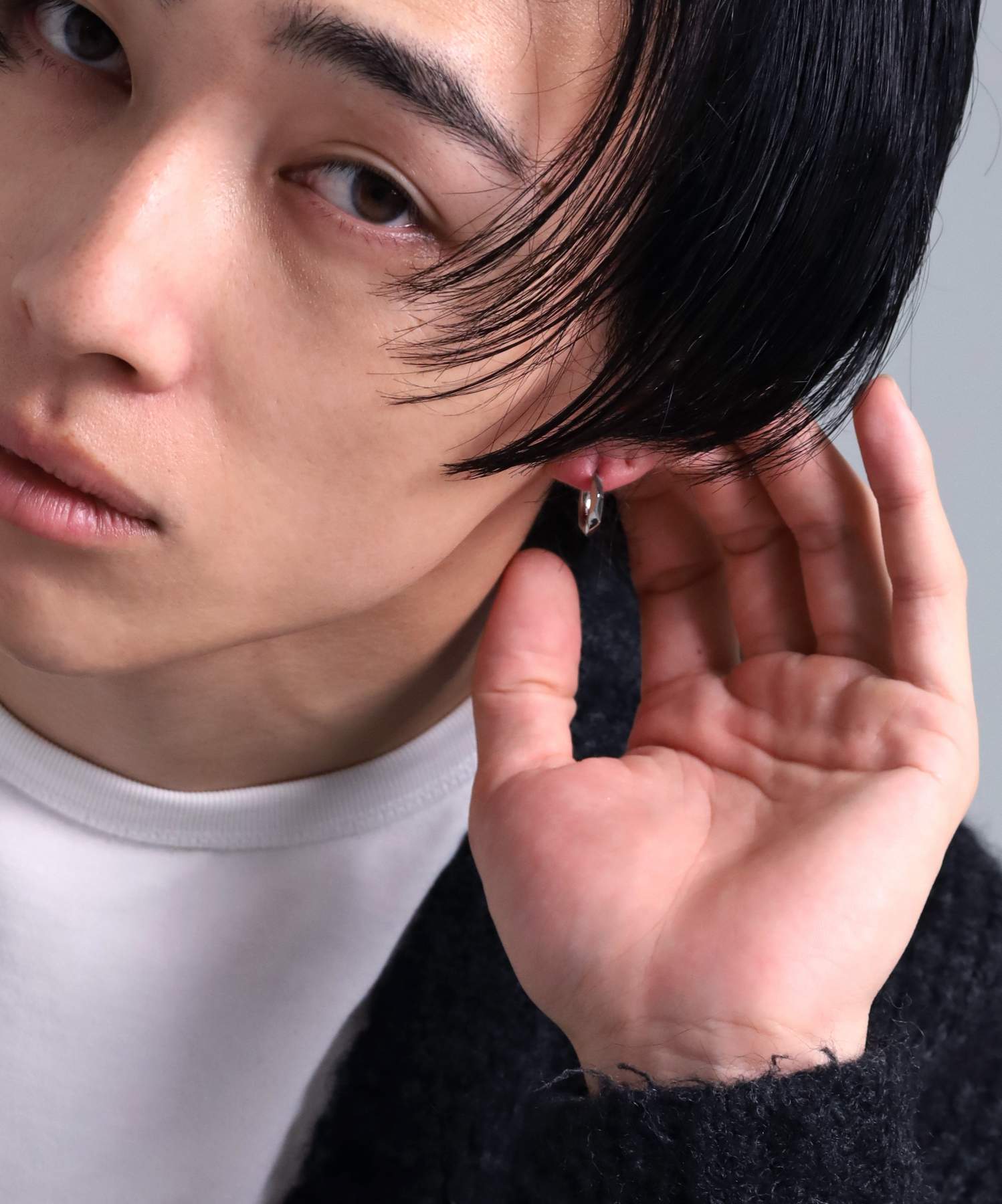 ライオンハート LION HEART 【限定展開】“LH-1”ディストーションフープピアス/サージカルステンレス(金属アレルギー対応) (シルバー) シルバー