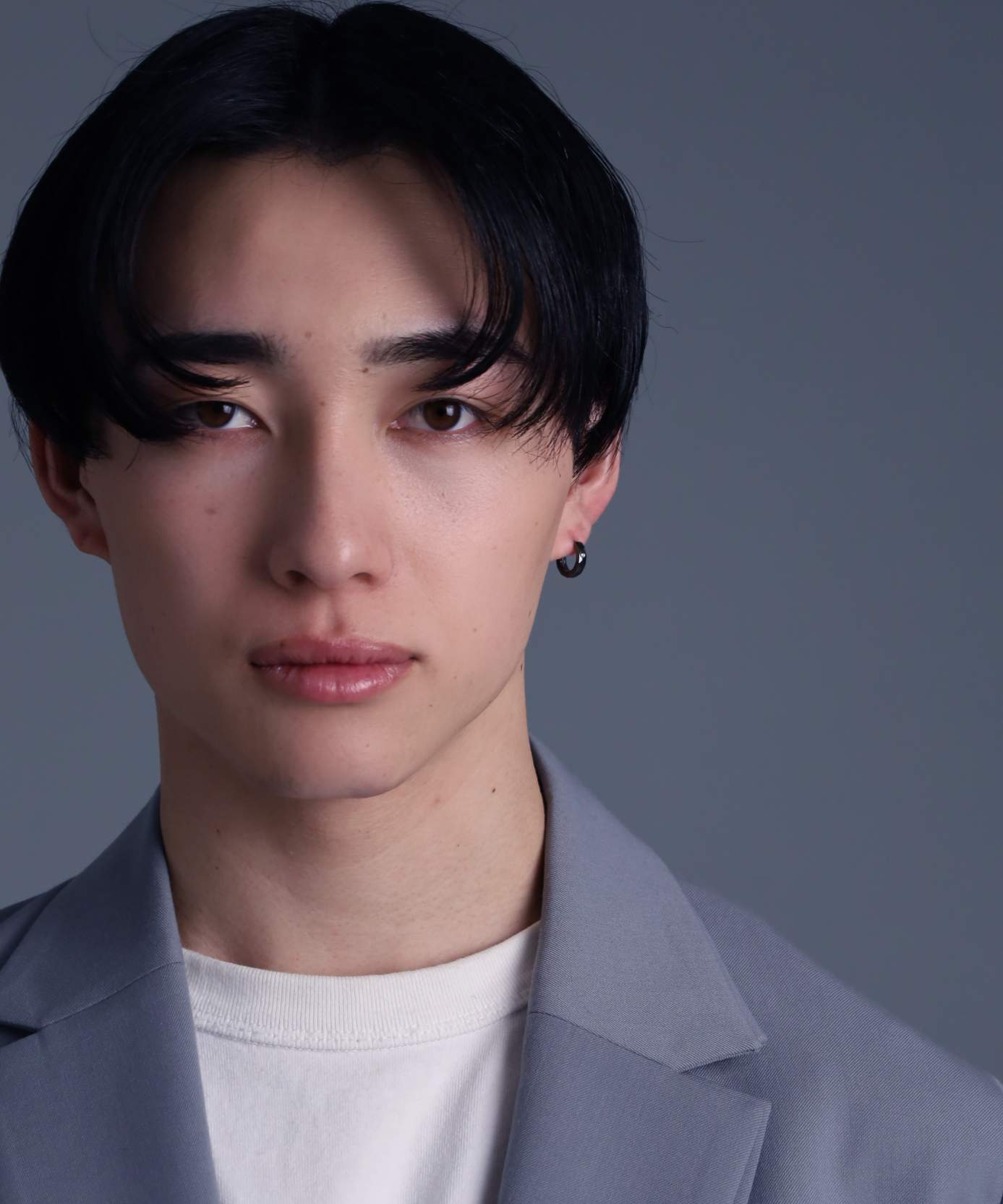 ライオンハート LION HEART 【限定展開】LH-1 カッティングフープピアス/ダイヤモンド/サージカルステンレス316L(金属アレルギー対応) (ライトブラック) ライトブラック