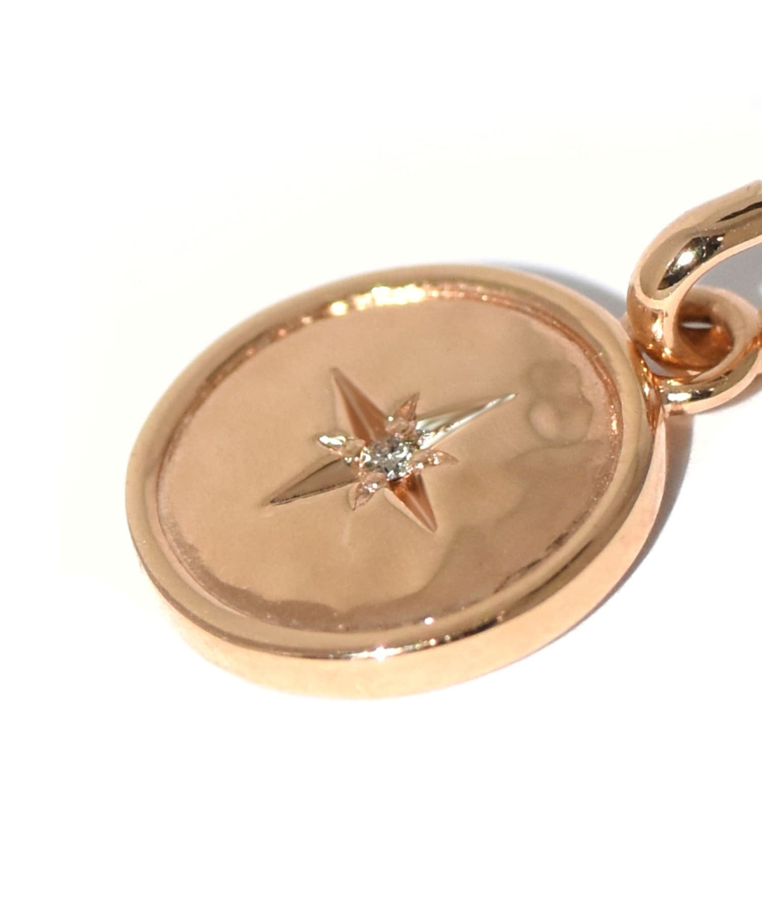 ライオンハート LION HEART 【限定展開】“LH-1”ツチメコインペアネックレス/ダイヤモンド/サージカルステンレス(金属アレルギー対応) (シルバー&ピンク) シルバー