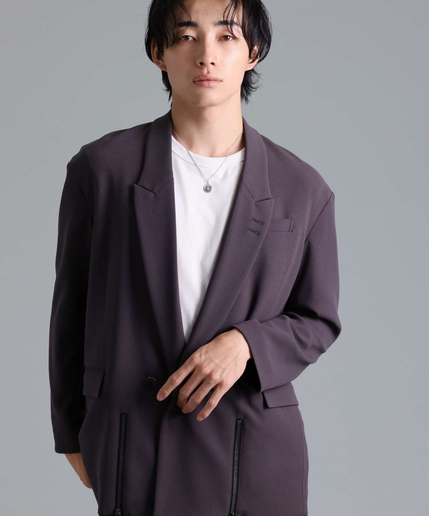 ライオンハート LION HEART 【限定展開】“LH-1”ツチメコインペアネックレス/ダイヤモンド/サージカルステンレス(金属アレルギー対応) (シルバー&ピンク) シルバー