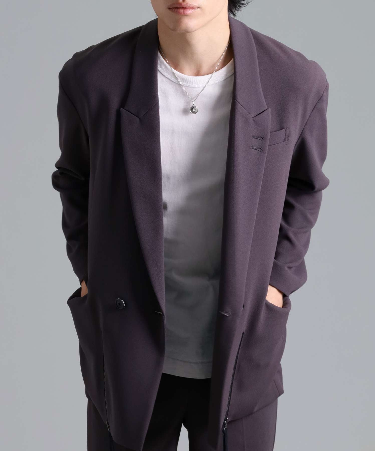 ライオンハート LION HEART 【限定展開】“LH-1”ツチメコインペアネックレス/ダイヤモンド/サージカルステンレス(金属アレルギー対応) (シルバー&ピンク) シルバー