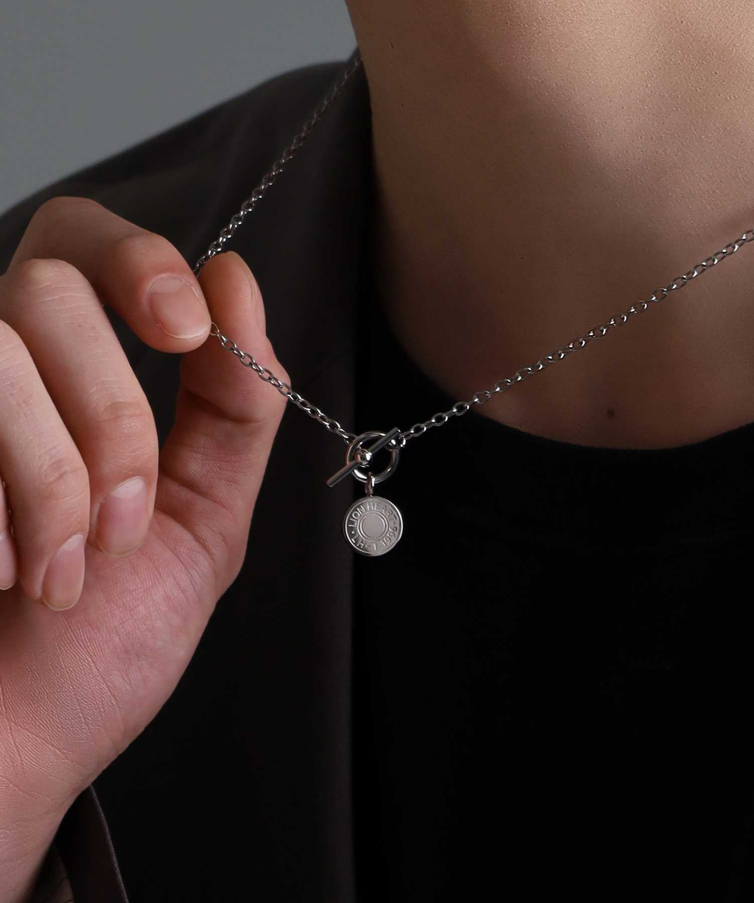 ライオンハート LION HEART 【限定展開】“LH-1”ロゴチャームネックレス/サージカルステンレス(金属アレルギー対応) (シルバー) シルバー