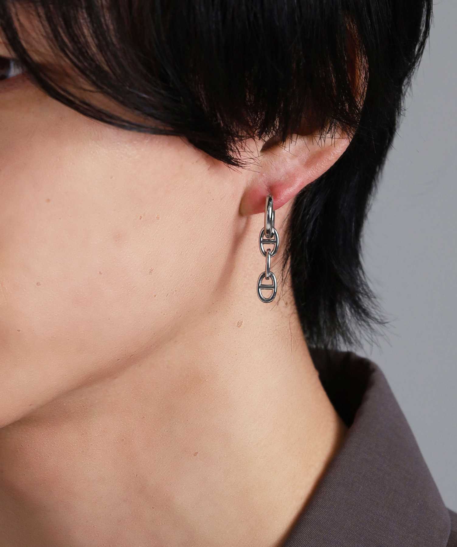 ライオンハート LION HEART 【限定展開】“LH-1”アンカーチェーンドロップピアス/サージカルステンレス(金属アレルギー対応) (シルバー) シルバー