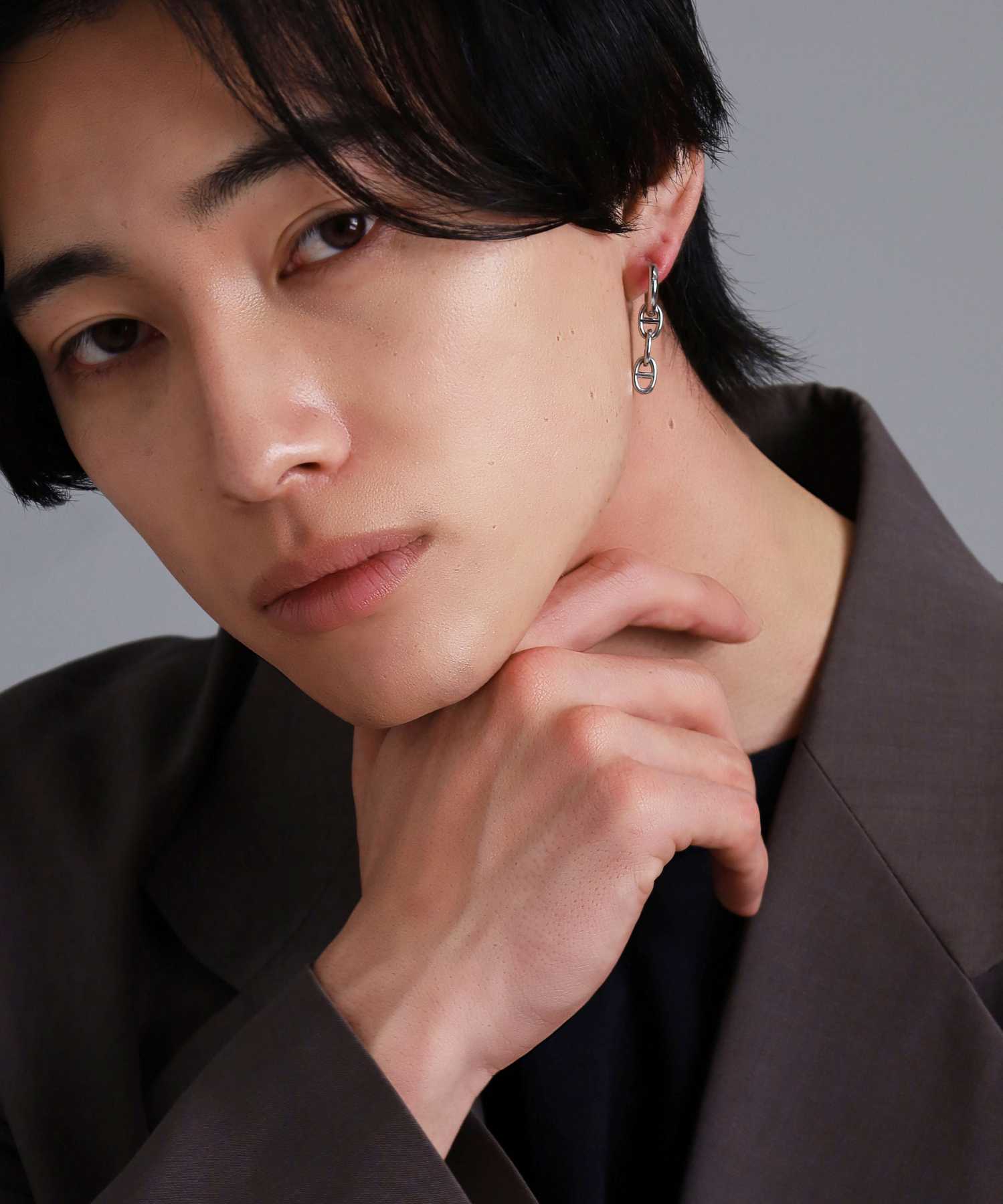 ライオンハート LION HEART 【限定展開】“LH-1”アンカーチェーンドロップピアス/サージカルステンレス(金属アレルギー対応) (シルバー) シルバー