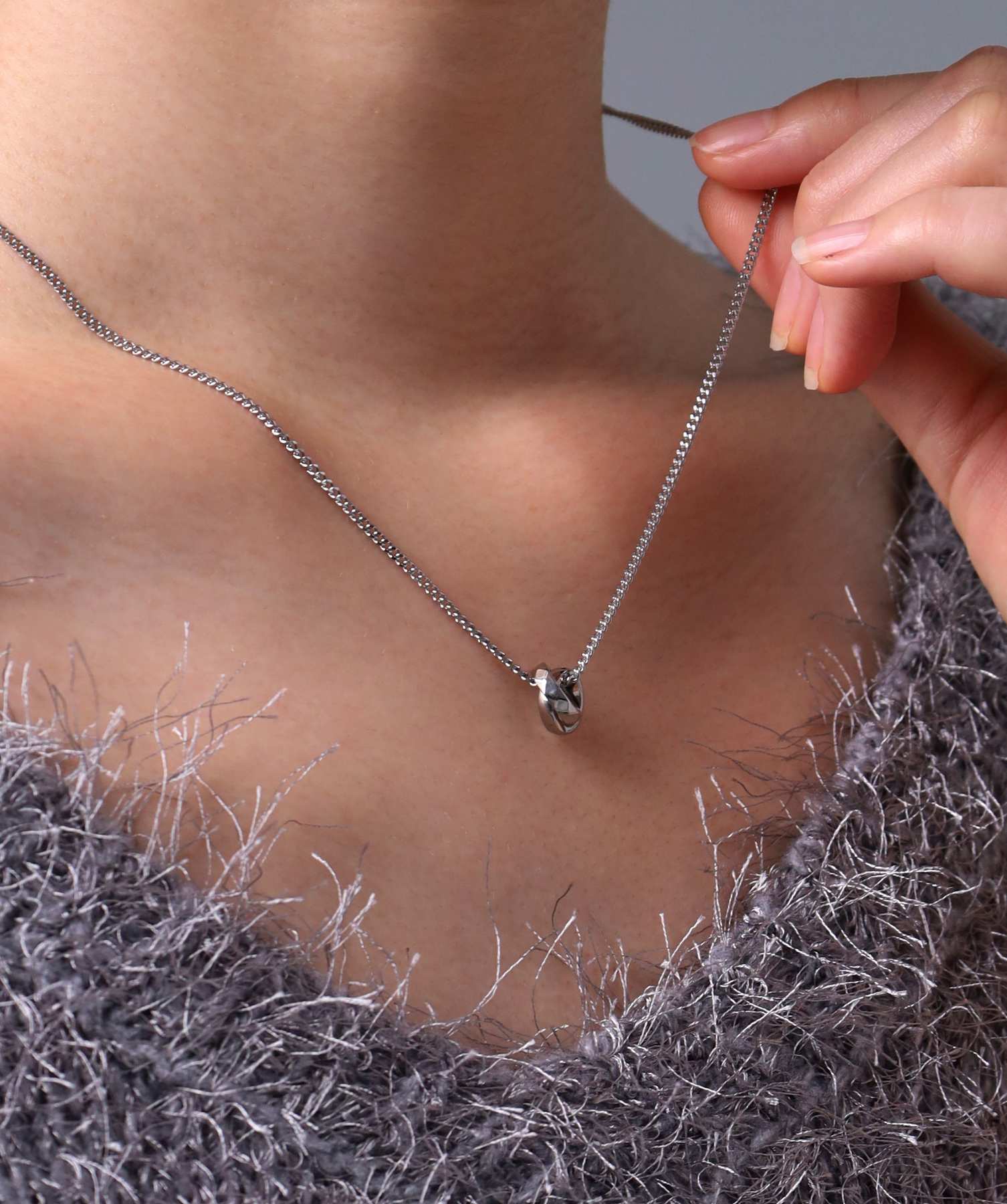 ライオンハート LION HEART 【限定展開】“THE EDGE”シグネチャーカッティングダブルリングペアネックレス/スペシャルパッケージ/サージカルステンレス(金属アレルギー対応) (シルバー) シルバー