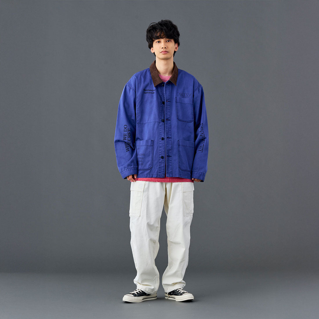 リベレイダース Liberaiders ハンドライティング プリント カバーオール(HANDWRITING PRINT COVERALL) (NAVY) NAVY
