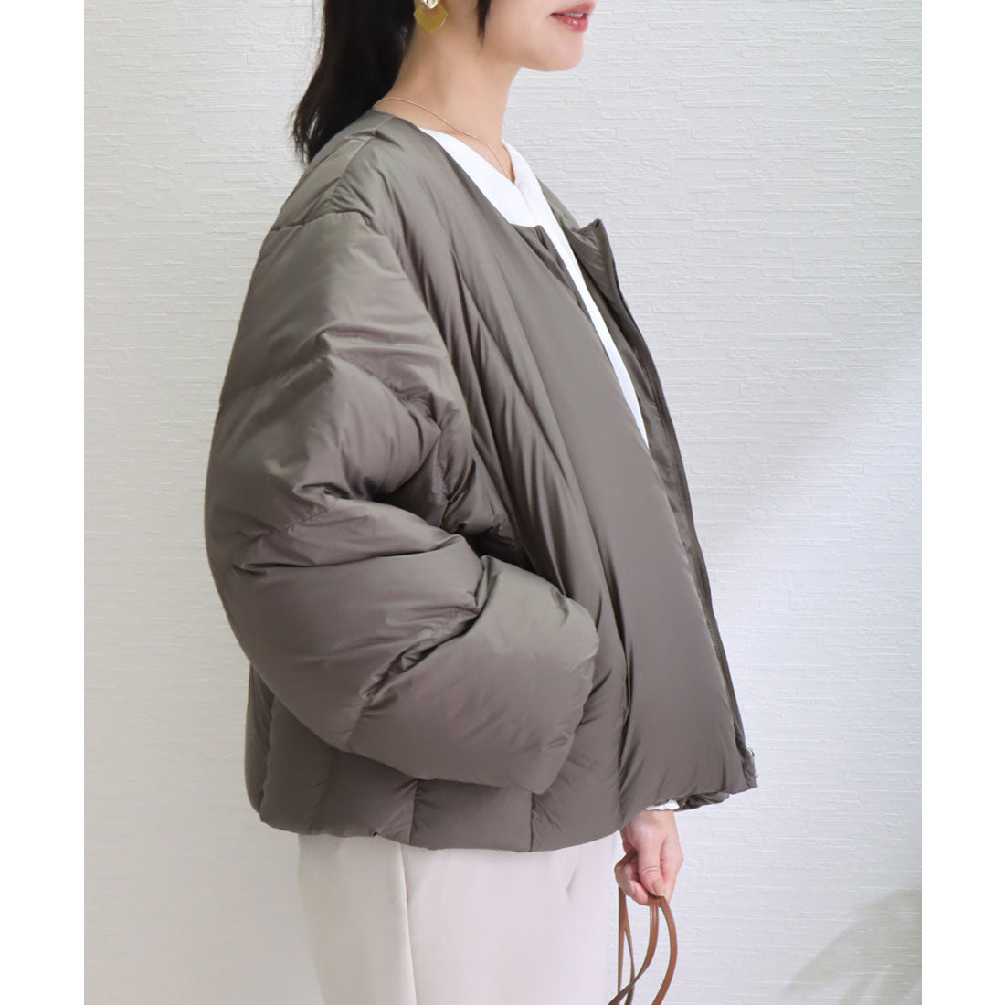 リベル モア libelle more ナイロンショート丈ダウン・フェザージャケット