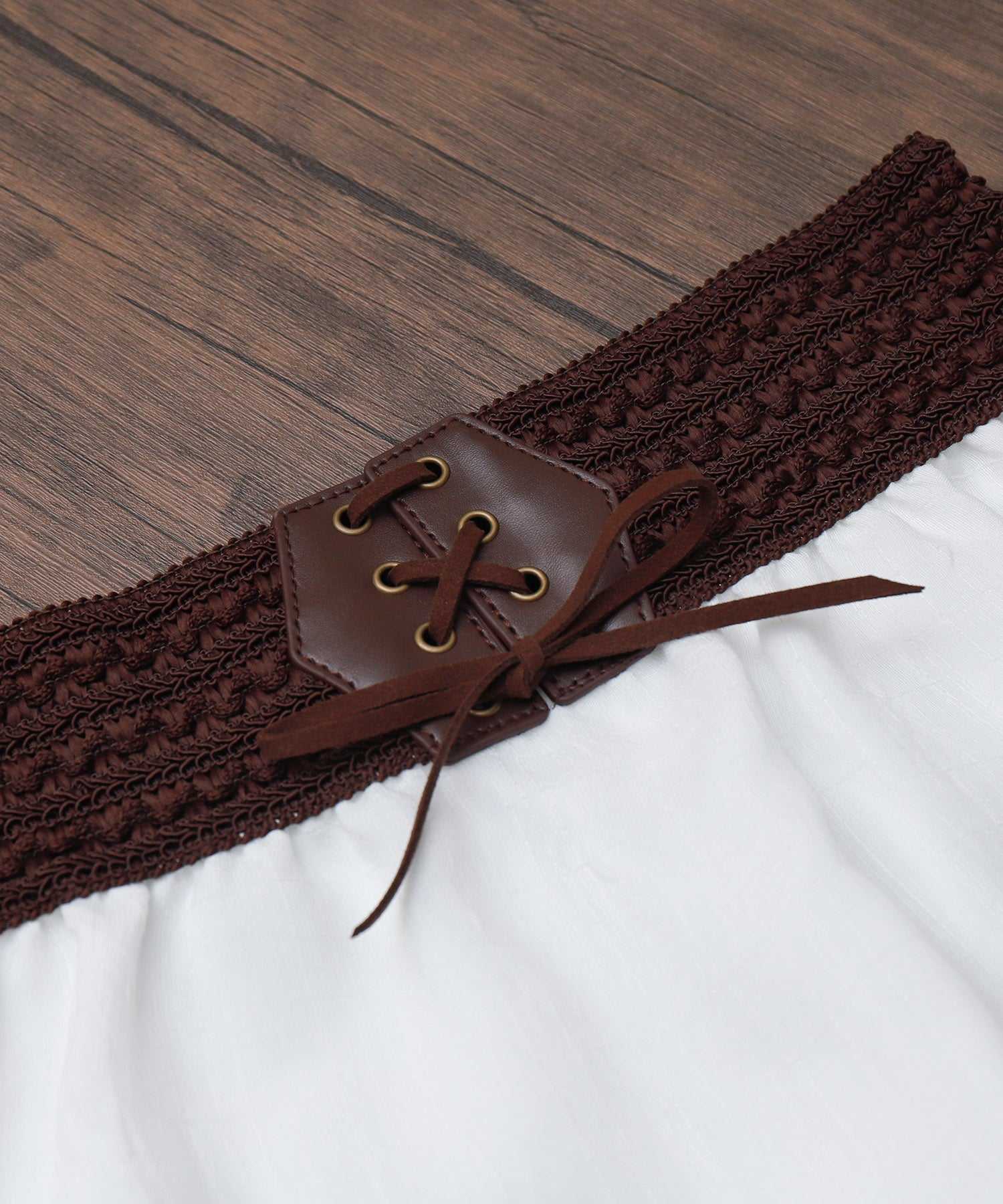 リベル モア libelle more RTスラブベルト付きティアードスカート (モカチャ) モカチャ