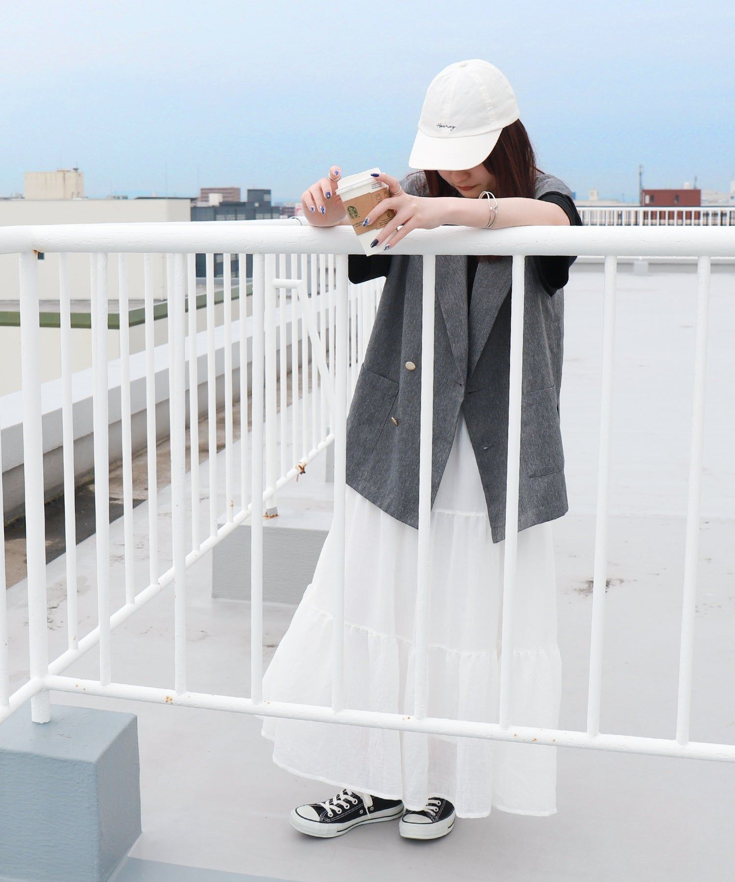 リベル モア libelle more RTスラブベルト付きティアードスカート (オフ) オフ