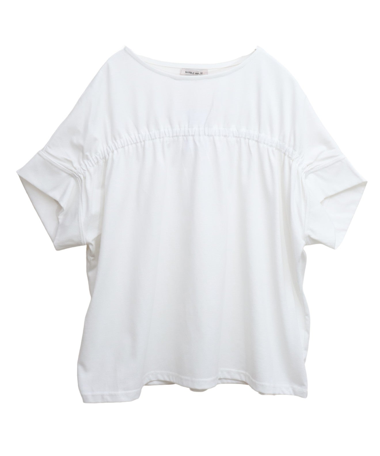 リベル モア libelle more ギャザー切替Tシャツ (クリーム) クリーム