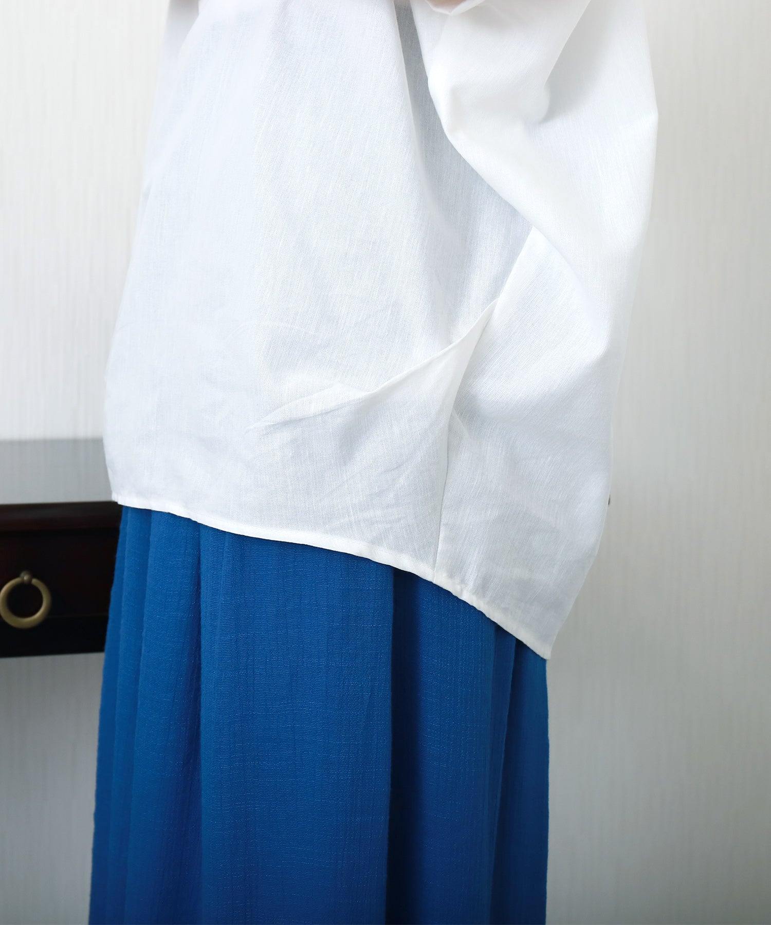 リベル モア libelle more 【抗菌・UVカット・吸水速乾】「やわさらリネン」スキッパーシャツ (ピンク) ピンク