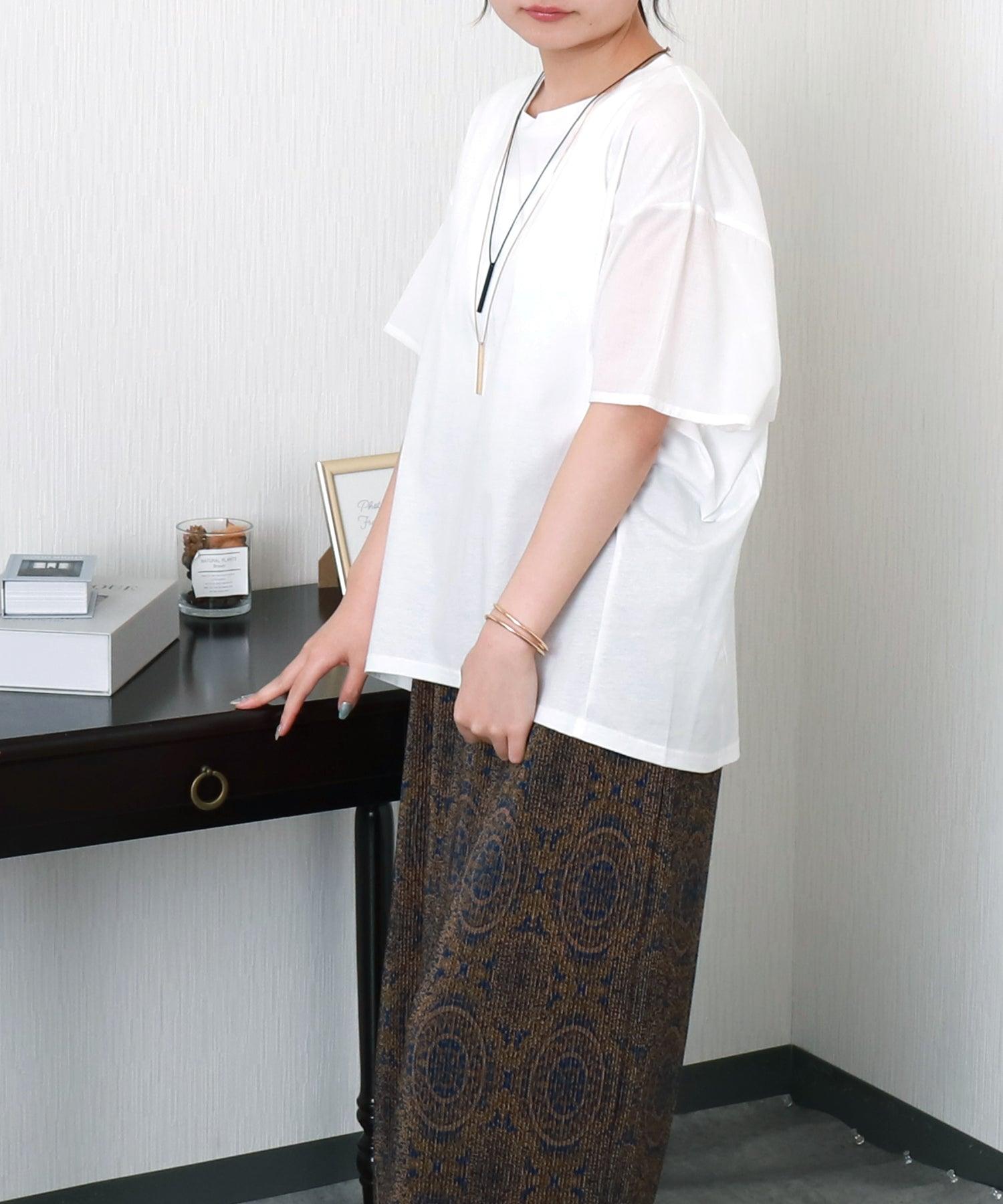 リベル モア libelle more 〈接触冷感〉バイオシルケット肩切替ドルマンプルオーバー (クロ) クロ