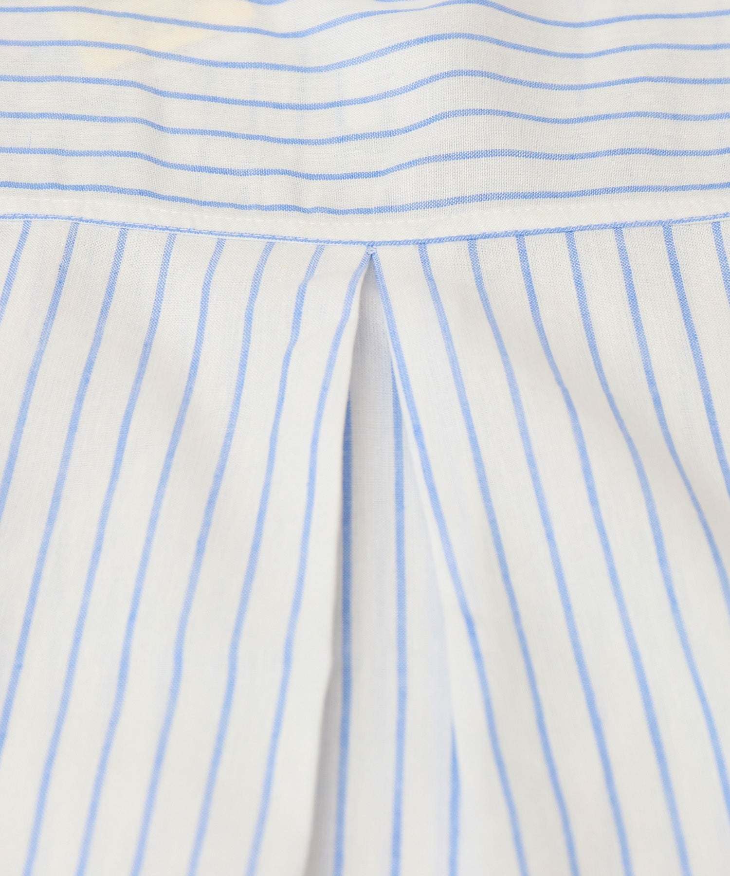 リベル モア libelle more 【抗菌・UVカット・吸水速乾】「やわさらリネン」ストライプバンドカラーシャツ (オフ*サックス) オフ*サックス