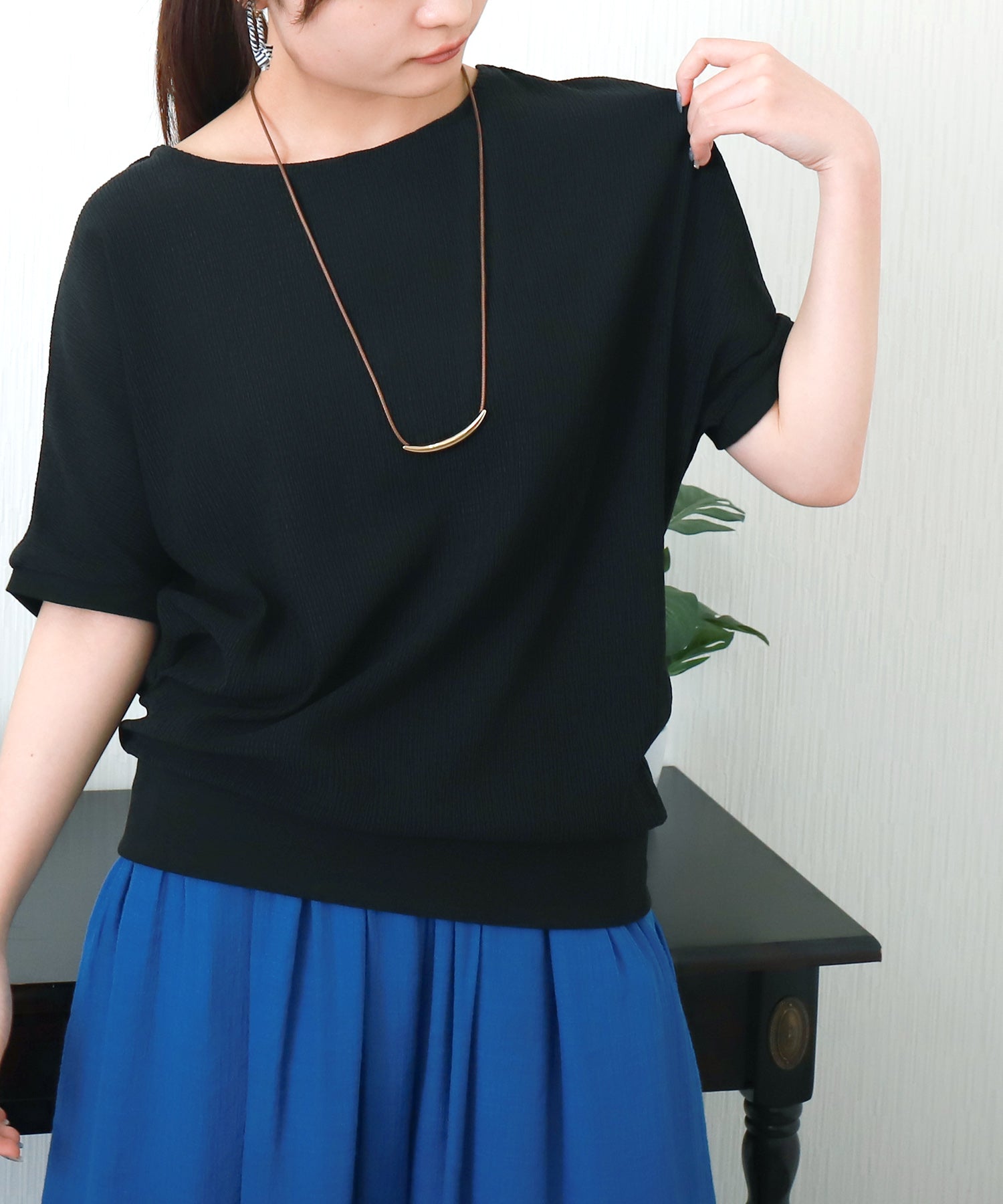 リベル モア libelle more シャーリングドルマントップス (クロ) クロ