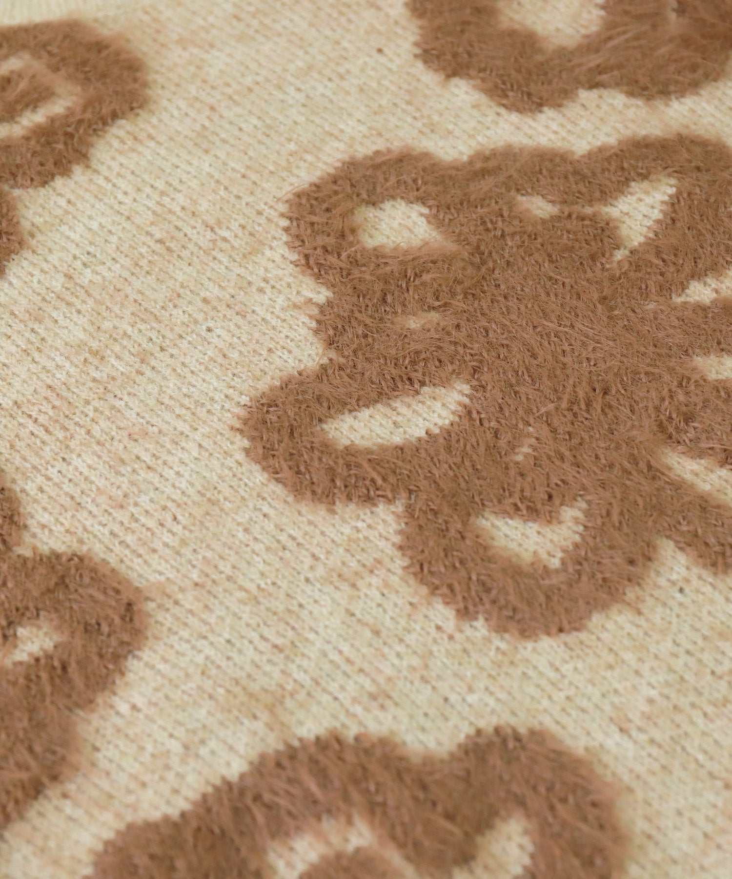 リベル モア libelle more BIGフラワー柄ジャガードニットプルオーバー (杢グレー) 杢グレー