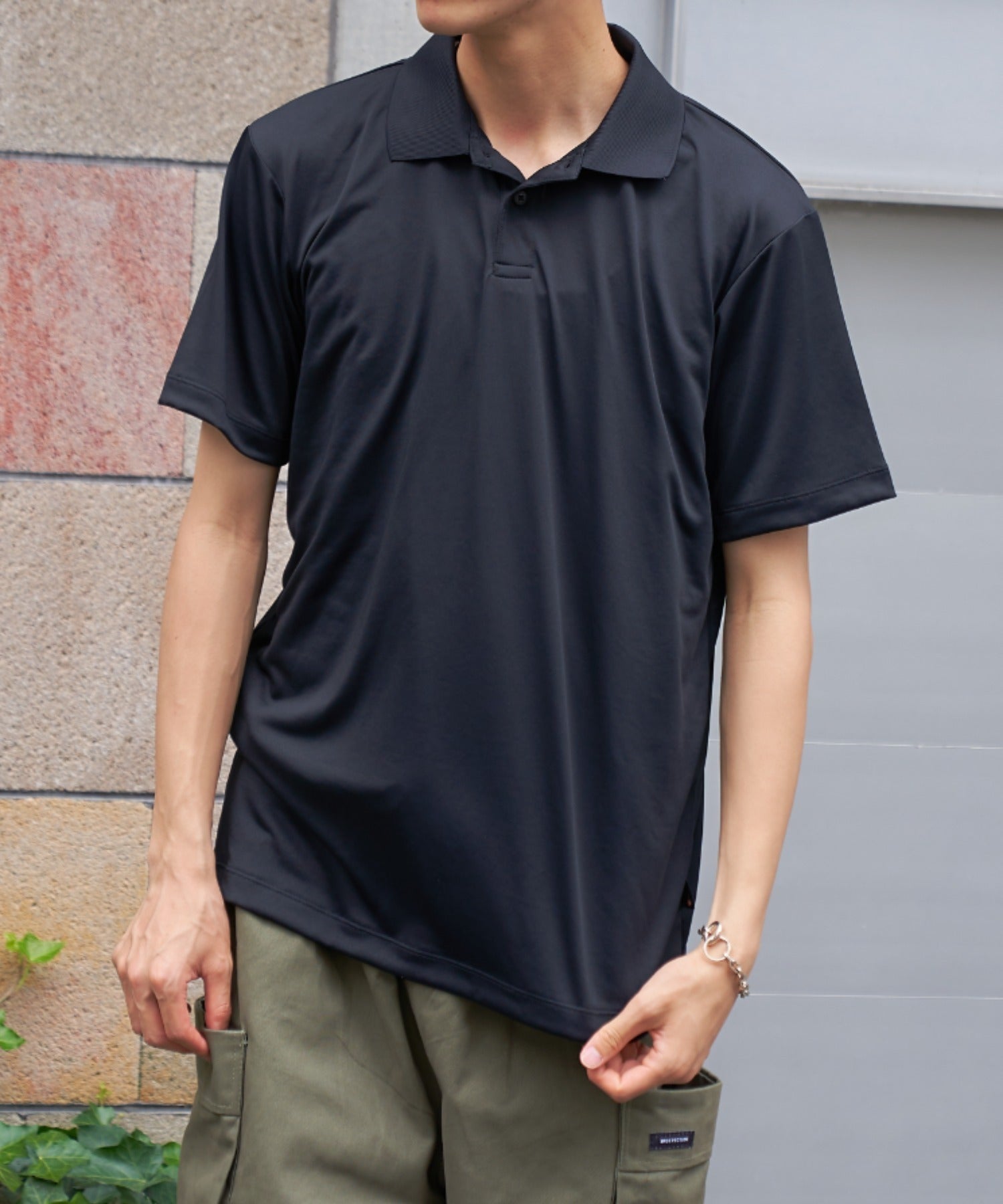 ライフマックス LIFEMAX 【LIFEMAX】5.6オンスリサイクルポリエステルポロシャツ(ポリジン加工) MS3124 (ブラック) ブラック