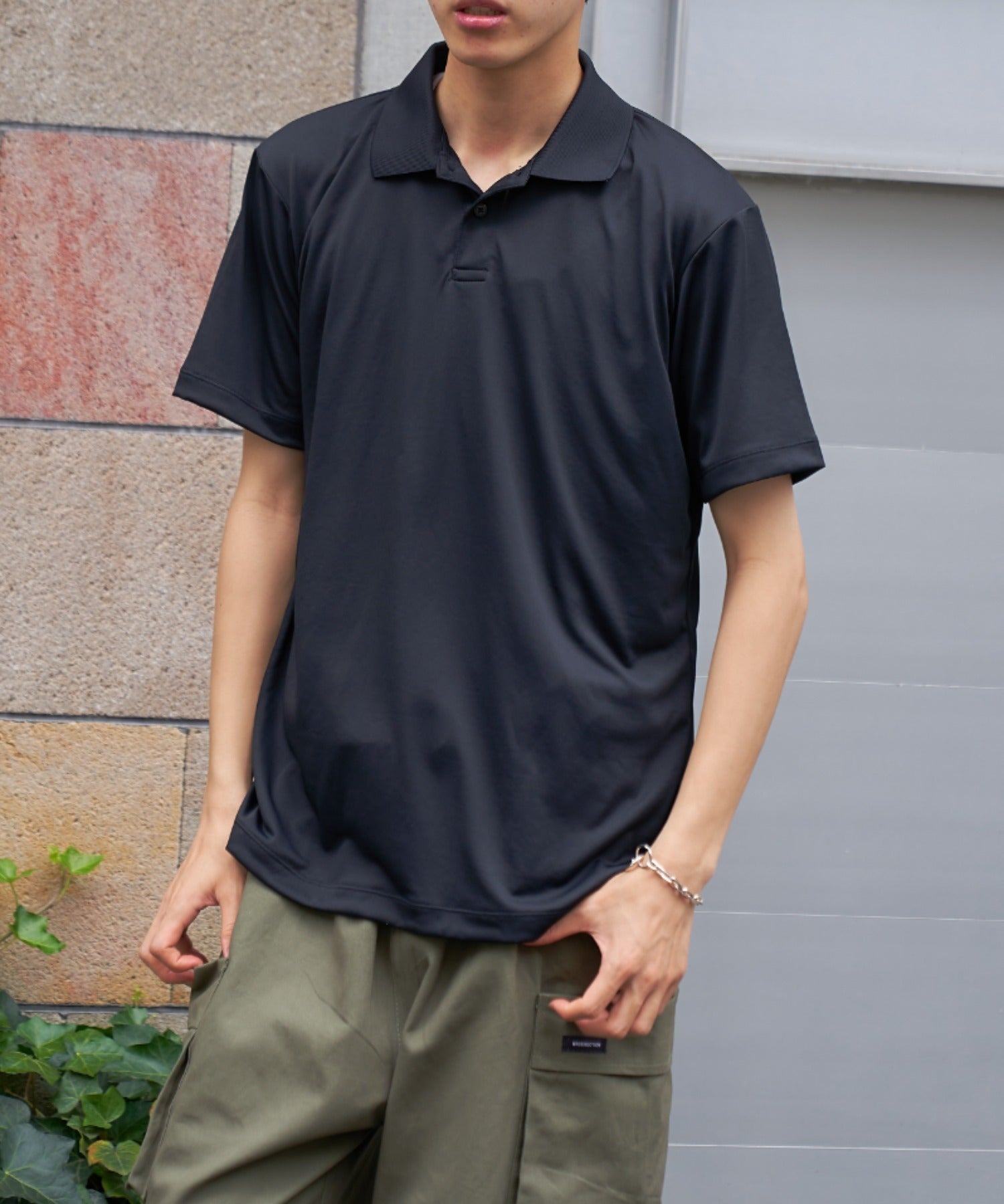 ライフマックス LIFEMAX 【LIFEMAX】5.6オンスリサイクルポリエステルポロシャツ(ポリジン加工) MS3124 (ブラック) ブラック