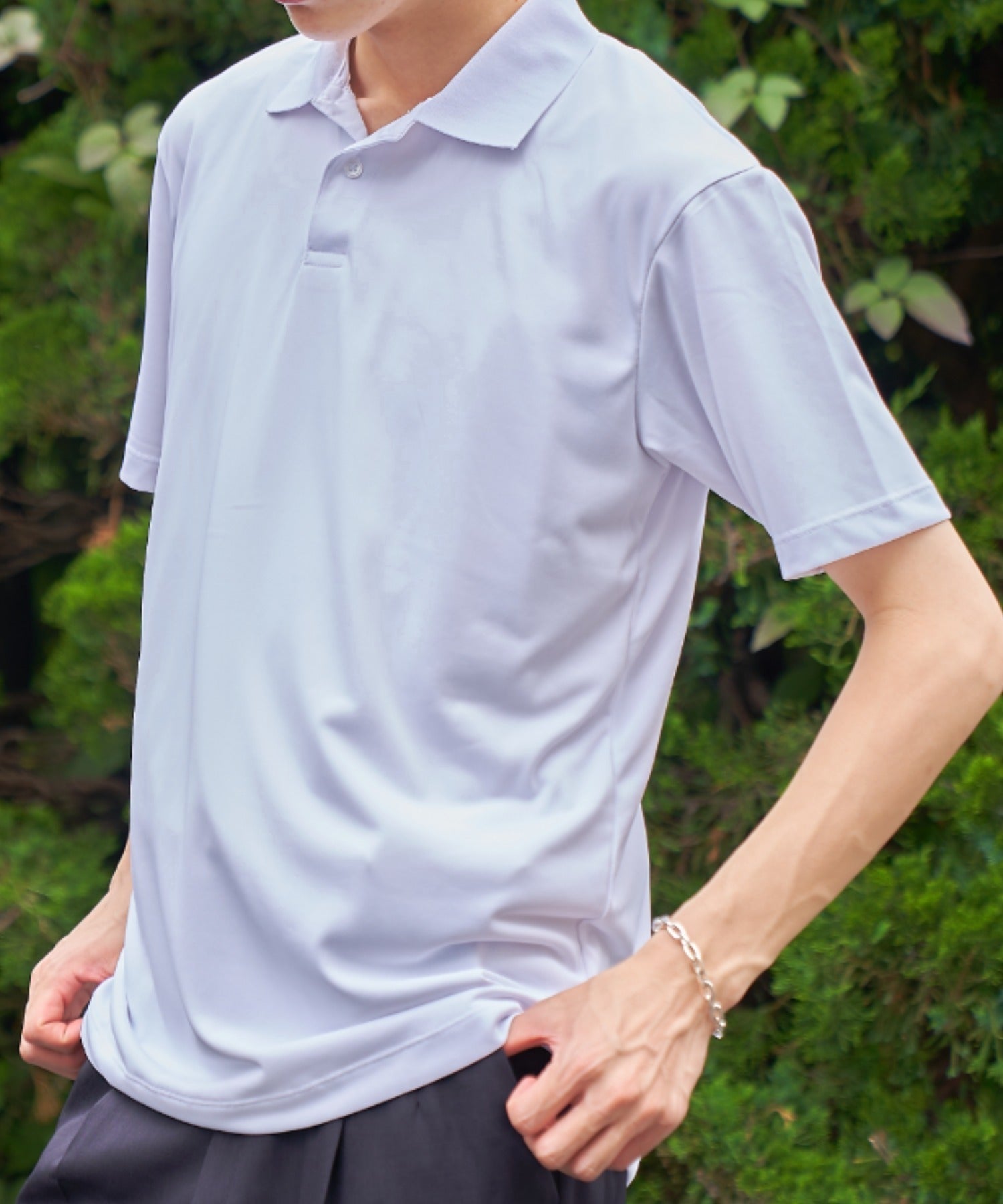 ライフマックス LIFEMAX 【LIFEMAX】5.6オンスリサイクルポリエステルポロシャツ(ポリジン加工) MS3124 (ホワイト) ホワイト