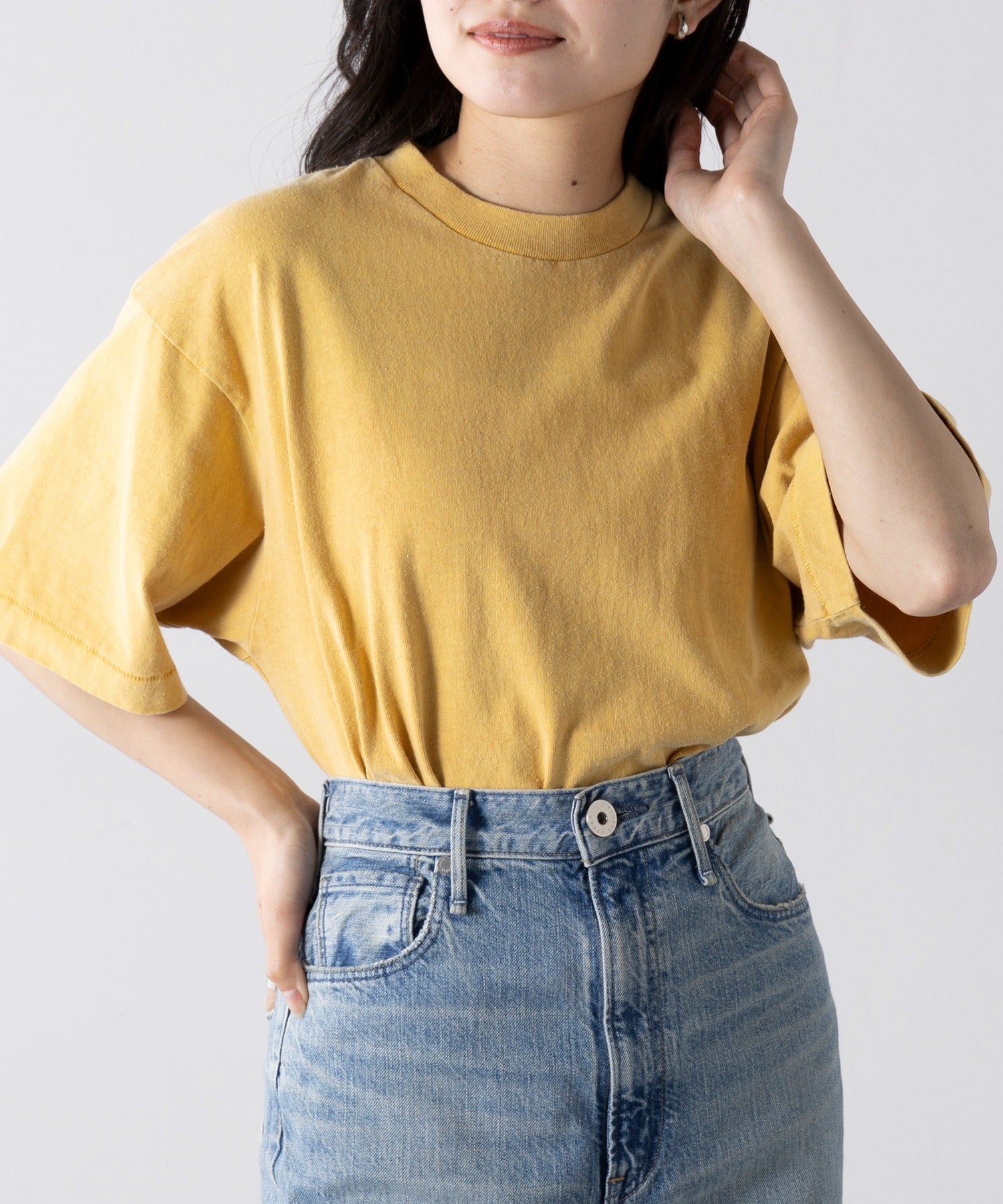 ライフマックス LIFEMAX 6.5オンスピグメントダイ 半袖 Tシャツ MS1170 (マスタード) マスタード