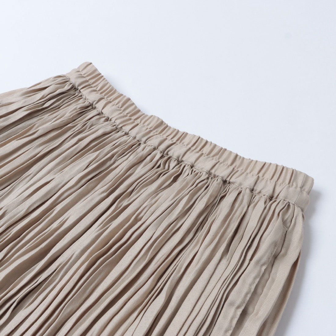 リラシク LILASIC リネンMIXプリーツスカート (ベージュ) ベージュ